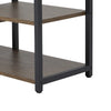 Industrial Shoe Bench Vintage Hallway Rustic Metal Wood Storage Tier Shelf Rack