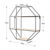 Book Shelves Wall Mounted Black Display Shelf Storage Rack Decorative Open Unit