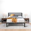 Single Metal Bed - 3ft Metal Platform Bed Frame Inc Headboard Footboard