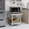 Stainless Steel Food Prep Table Commercial Kitchen Storage Work Top Edges Shelf