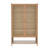 Double Rattan Doors Bamboo Shoe Cabinet Storage Cupboard Footwear Stand Rack