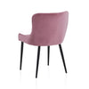 2/4/6 Pcs Dining Chairs Set Velvet Padded Seat Metal Legs Kitchen Armchair Home