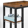 C Shaped Side Table Foldable Coffee Table Bedside Table 39 x 26 x 64 cm