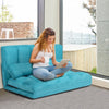 Lazy Sofa Bed Convertible Floor Couch with 6-Level Adjustable Backrest Blue