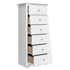 Chest of Drawers Free Standing 6 Drawers Wooden Storage Cabinet W/ Metal Handles
