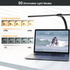 LED Double Head Desk Lamp 24W Foldable Reading Desk Light Dimmable Eye Careing