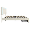 Upholstered Bed With 2 Drawers Storage Bed Frame Double for Adults, Teenagers