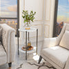 Large 2 Tier Gloss Finish Side Table with Shelf Bedroom Coffee Tea End Table