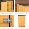 Wooden outdoor garden cabinet utility storage tools XXL shelf box shed flat roof