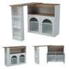 Kitchen Island Storage Cabinet Bar Bistro Table with Extendable Dining Table