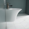Durovin Bathroom Wash Basin Ceramic Wall Hung Large Semi Pedestal Sink 340x490mm