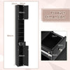 Bathroom Tall Cabinet Slim Freestanding Storage Organizer Cupboard With 2 Doors