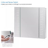 LED Bathroom Mirror Cabinet with Shaver Socket Demister IR Sensor Wall Mounted