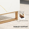 Elegant Coffee Table with Marble Effect & Storage Drawers for Living Room White