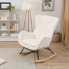 Nursing Rocking Chair Nursery Glider Rocker High Back Armchair for Living Room