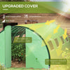 6 x 3(m) Upgraded Polytunnel Greenhouse with 2 Hinged Doors & 8 Windows, Green