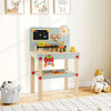 Kids Wooden Tool Workbench with Large Storage Space-Natural