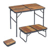 Vintage Wooden Camping Folding Table Portable Foldable Compact Unit Picnic BBQ