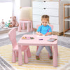 Kids Play Table and Chair Set Children Multi Activity Desk Chair Furniture Pink
