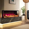 Electric 3 Sided Media Fire 40/50/60in Standing Insert LED Fireplace Panoramic