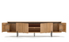 Lucia Large 4 Door Solid Acacia Wood TV Stand (NO BASE/LEGS)95