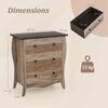 77cm Farmhouse Chest of Drawers Storage Organizer w/ Anti-tipping Kit-Coffee