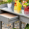 Outdoor Wooden Potting Table Garden Bench Workstation Storage Shelves NEW UK