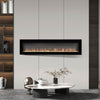 LED Fireplace Media Wall Fire Wall Mounted / Standing Electric Heater 50inch UK