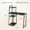 Study Writing Desk 100cm Home Office Computer Desk w/storage-Black