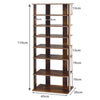 7-tier Double Shoe Storage Tower Organiser Unit Home Display Shelf Rack Stand