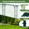 205cm Garden Arbor Metal Archway for Climbing Plants-Green