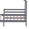 Toddler Wood Bed Frame Grey Childrens Kids Junior Bedroom Bedframe W Blackboard