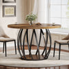 Tribesigns Round Dining Table, 118 cm Farmhouse Wood Kitchen Table for 6 People