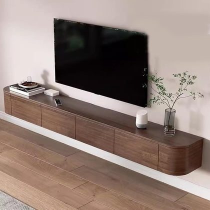 200cm Floating TV Stand Wall Mounted TV Shelves TV Media Console Brown