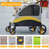Large Dogs Stroller Foldable Pet Travel Carriage Breathable &Portable 45.5” Tall