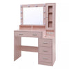 2 in1 Dressing Table with LED Lights Mirror 5 Drawers Socket Vanity Make up Desk