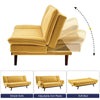 3 Seater Yellow Velvet Sofa Bed - Mondaine