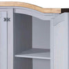 Wardrobe Mexican Pine Corona Range 3 Doors Grey vidaXL