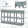 3-Tier Console Table Wooden Sofa Side Table W/ Storage Shelves & 3 Drawers