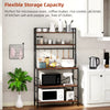 5-Tier Kitchen Bakers Rack with Hooks – Microwave Oven Stand, Shelving & Storage