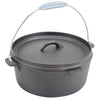 Cast Iron Casserole Dish Pot Pan Cooked Camping Stew Dutch Oven Stockpot Skillet