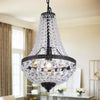 Crystal Chandelier Ceiling Light Pendant Light Black Lamp Height Adjustable E27