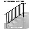 Iron Handrail Picket 4 or 5 Steps Stair Railing Hand Rail for Outdoor Garden UK