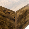 Industrial Wooden Ottoman Storage Bench Seat with Steel Legs Hallway Bedroom