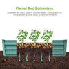 Garden Raised Bed Metal Planter Box Square/Rectangle Planting Trough Grow Beds