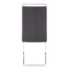 Dining Chairs Set of 4 Faux Leather with Stylish Cantilever Metal Frame Grey