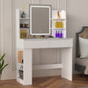 Dressing Table with LED Mirror,3 Light Colors,Adjustable Brightness,Vanity Table