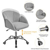 Home Office Velvet Desk Chair,Swivel Makeup Vanity Chair with Armrests for Women