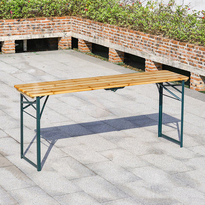 177cm Long Wooden Folding Garden Table Outdoor Picnic Table Beer Table UK
