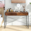 Computer Desk Wooden PC Laptop Table Writing Workstation with 2 Drawers